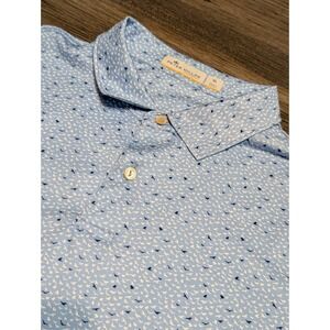Peter Millar Featherweight Polo Shirt Birds AOP Mens XL Logo on Arm